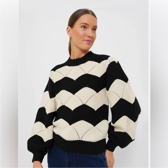 Cleobella Sweaters - Cleobella // Black & Ivory Kori Sweater